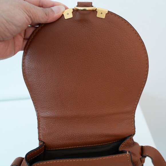 Chloe Small Marcie Saddle Bag in Grained Leather - Picture 9 of 15